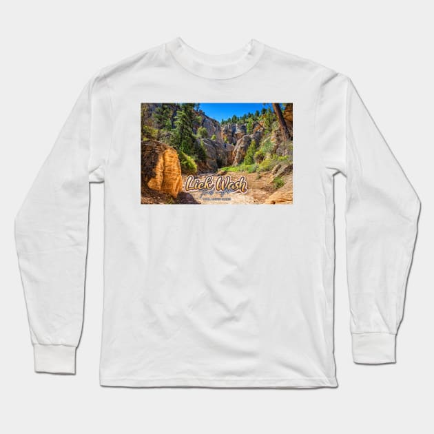 Lick Wash Trail Hike Long Sleeve T-Shirt by Gestalt Imagery